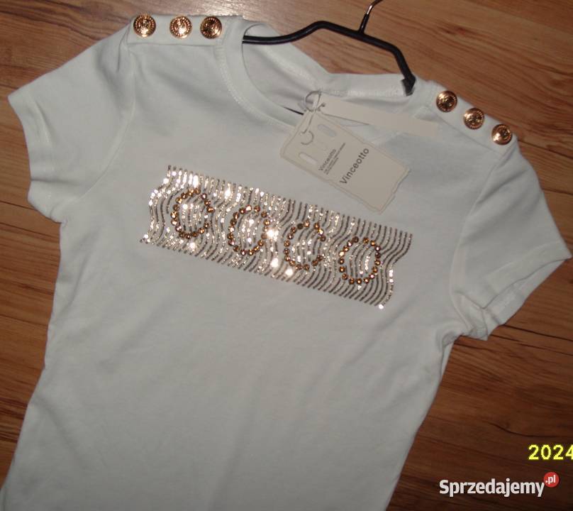 VINCEOTTO NOWA złote guziczki cekiny r SM Rawicz