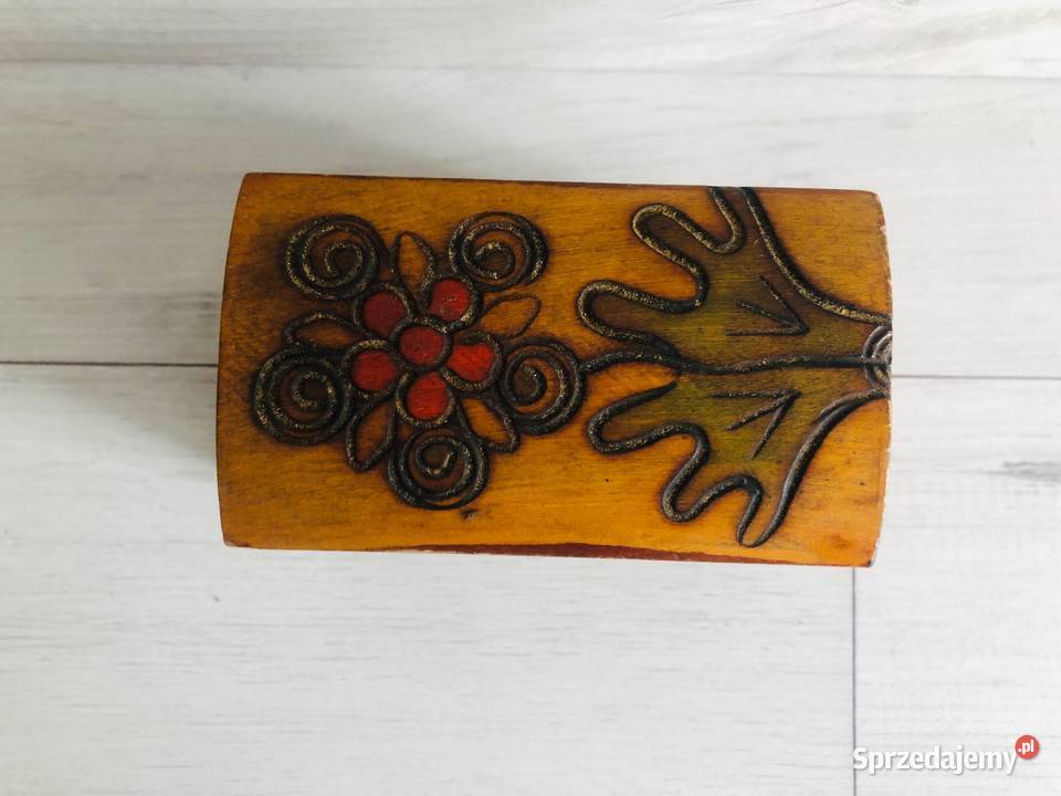 PRL Szkatułka na biżuterie pudełko organizer Łódź