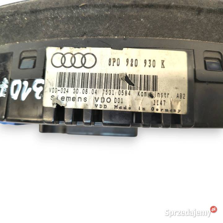 LICZNIK ZEGARY 8P0920930K Audi A3 8P 16 19 20 Chełm