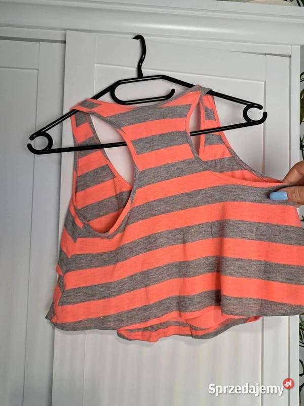 Lużny top Charlotte Russe w paski kolorowy Trąbki Wielkie