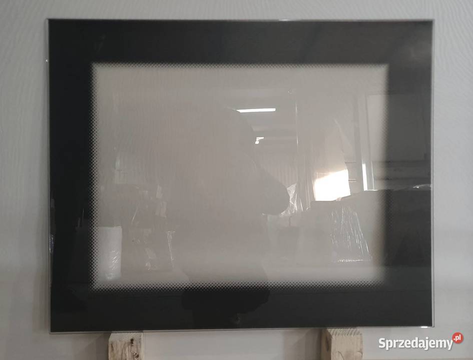 SZYBA do kominka pieca Z DEKOREM Czarna brokat Akcesoria i części do kominków Skawina