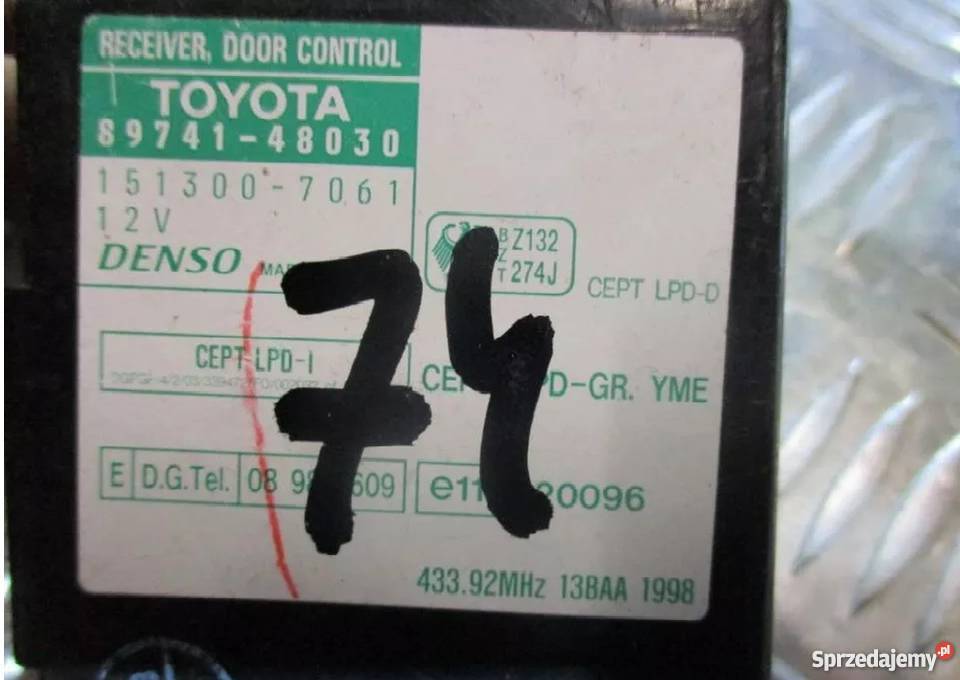 LEXUS LS430 MODUŁ CENTRALNEGO ZAMKA 89741 48030 wielkopolskie Nowy Tomyśl