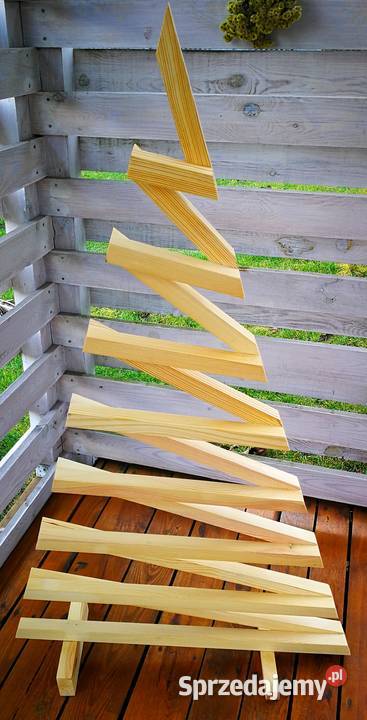 Świąteczna choinka drewniana dekoracja ozdoba Radków