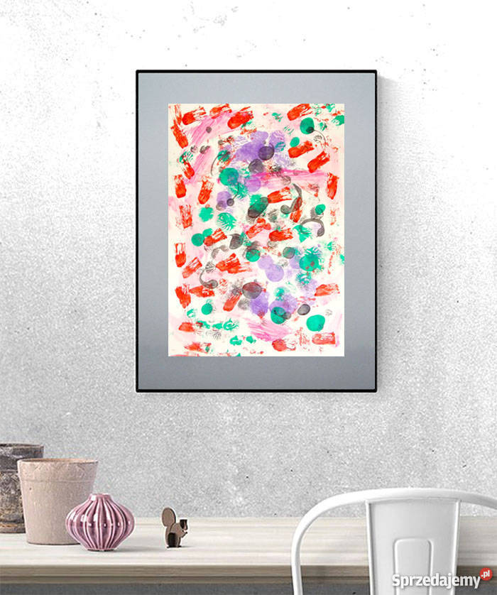 nowoczesna grafikakolorowa dekoracja na ścianę Płock