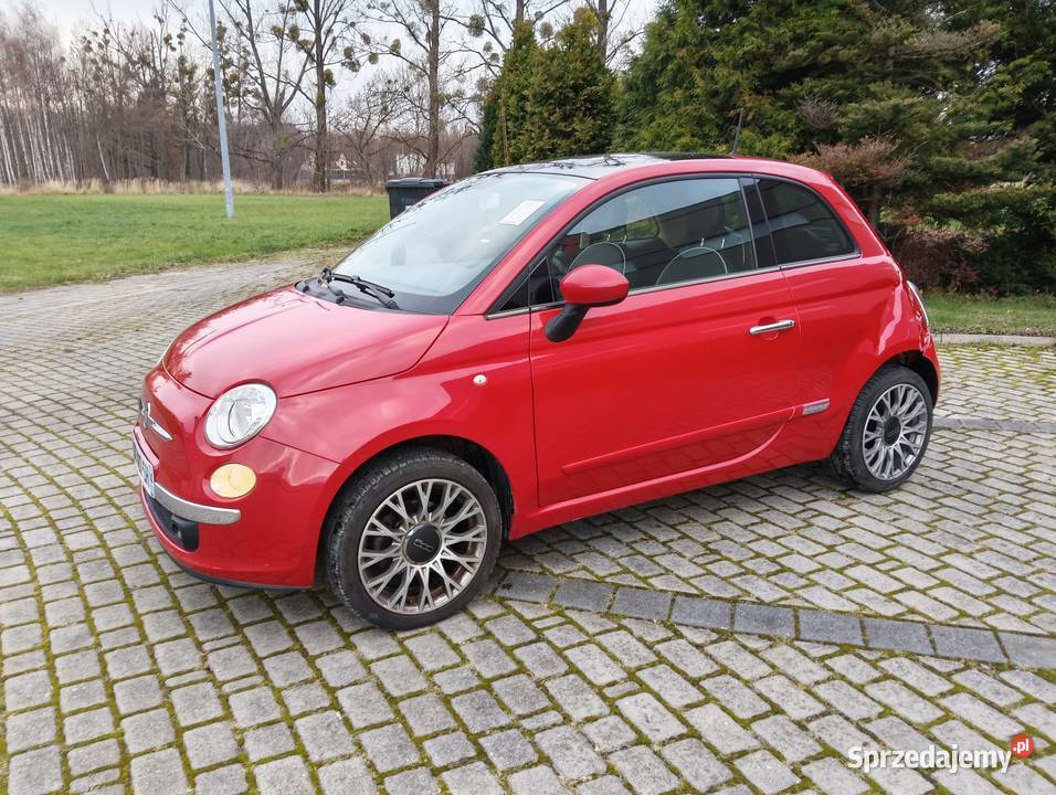 Fiat 500 12 ładny z czarną tapicerką dach śląskie Bielsko-Biała