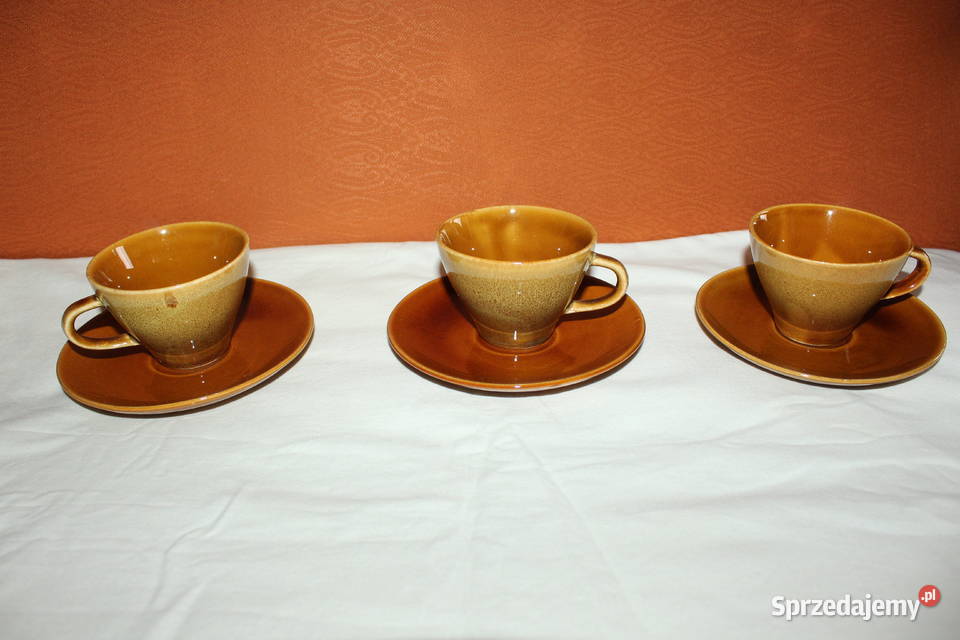 Filiżanki z talerzykami Mirostowice Opal 3 Chorzów