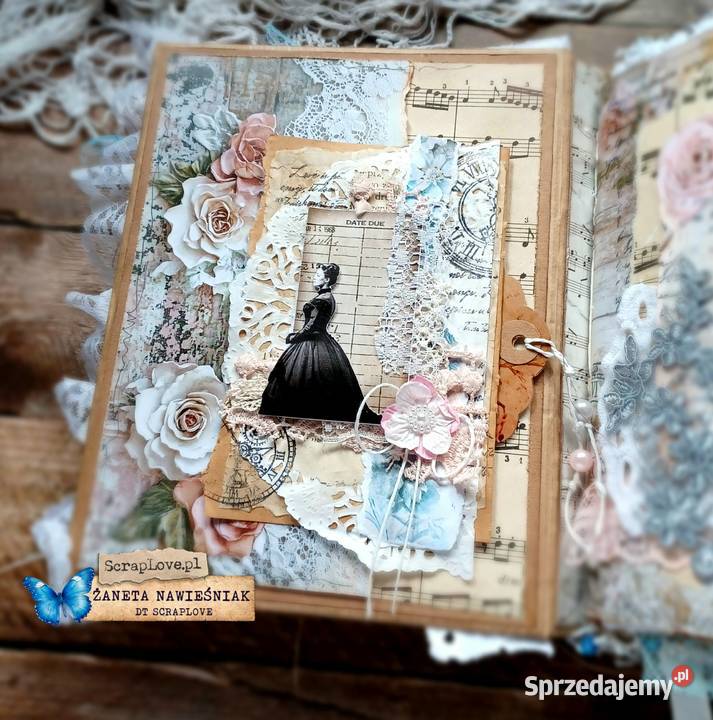 Album Shabby Chic prezent pamiętnik scrapbook Mszana Dolna sprzedam