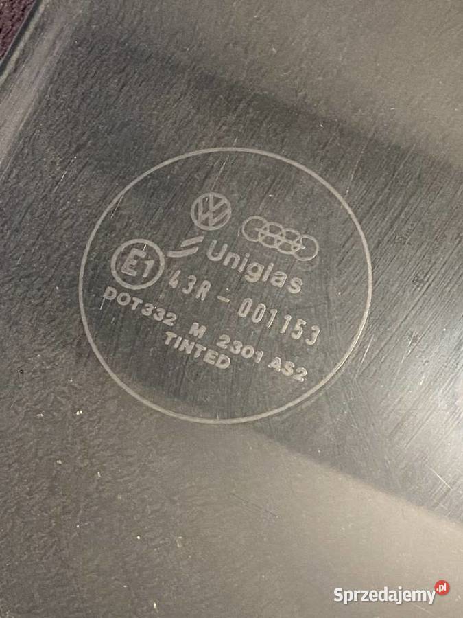 Szyba pasażera zielona VW Polo 86C II 2 coupe Karoseria Skarżysko-Kamienna