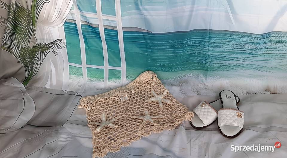 spódniczka mini narzutka na kostium szydełko Stroje kąpielowe mazowieckie Warszawa