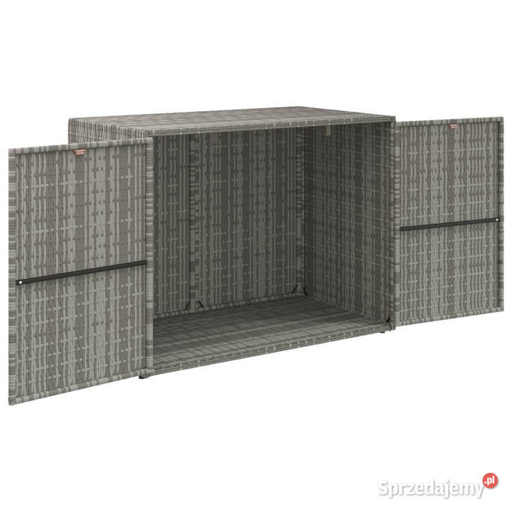 Szafka ogrodowa szara 100x555x80 rattan PE