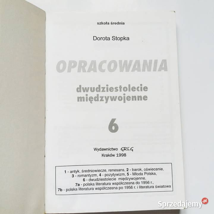 D Stopka Opracowania lektur Dwudziestolecie łódzkie Łódź