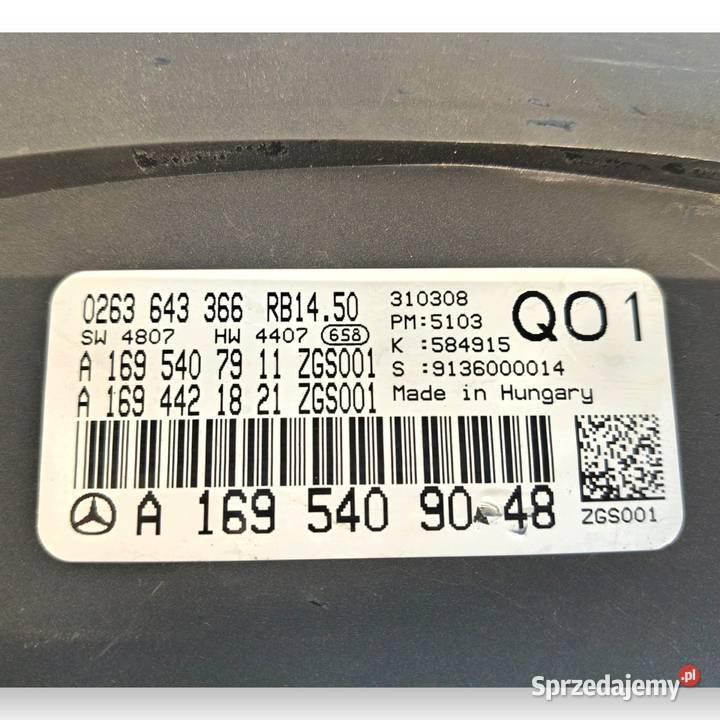 LICZNIK ZEGARY A1695409048 Mercedes W169 15 8V Chełm sprzedam
