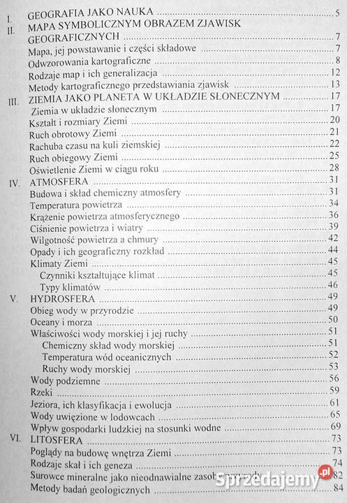 Podstawy geografii fizycznej ogólnej z Chełm sprzedam