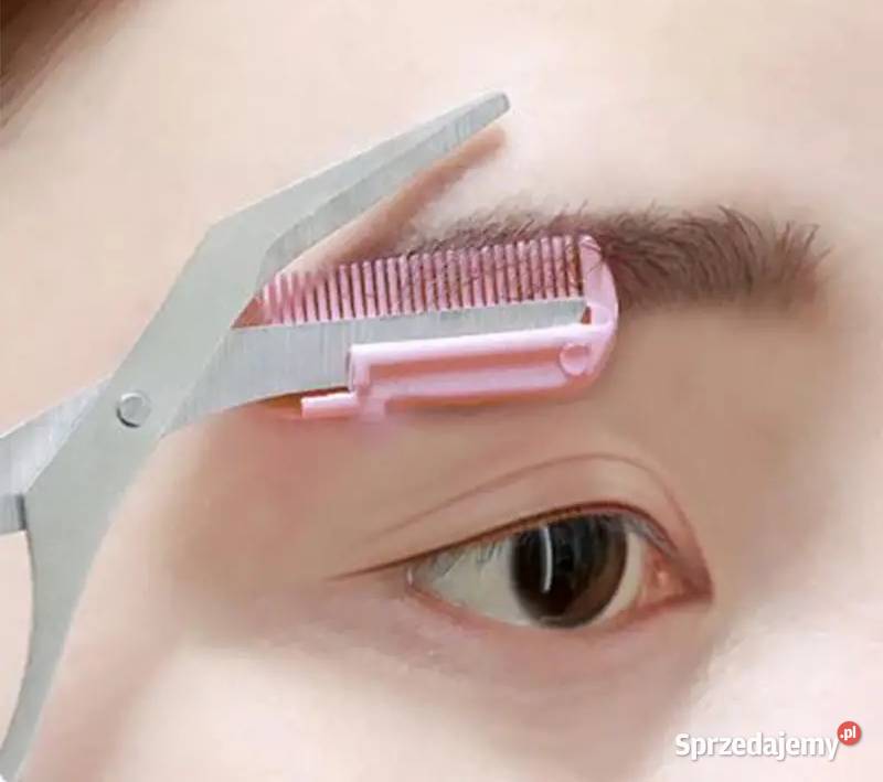 Nożyczki do brwi z grzebieniem Różowe AS mazowieckie Płock