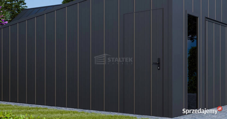 Garaż blaszany 6x6 brama uchylna okno drzwi Sprzedaż Busko-Zdrój