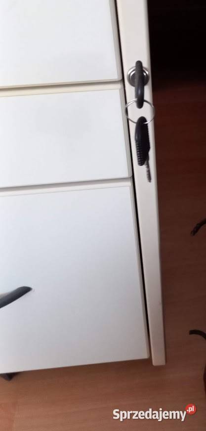 Kontenerek IKEA EFFEKTIV pod biurko biały 3 44cm Dąbrówka