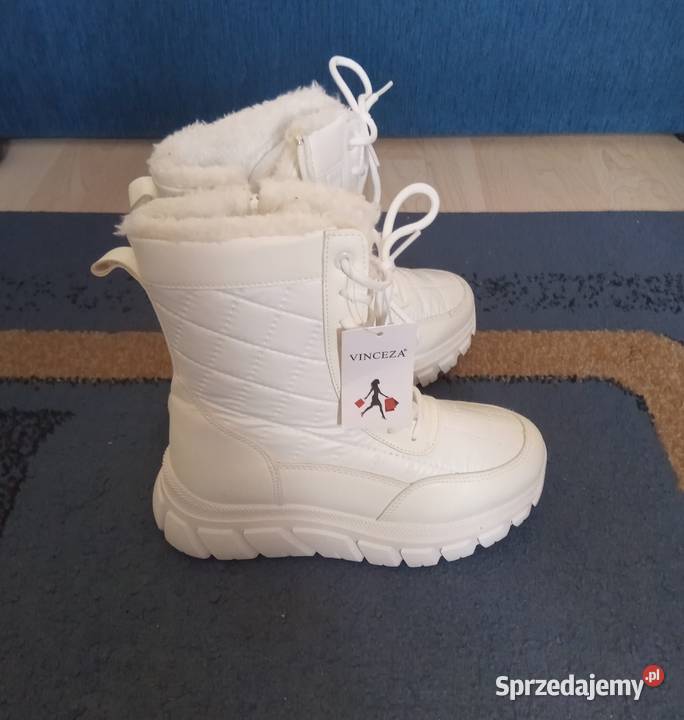 Eleganckie beżowe śniegowce na zimę nowe Białobrzegi