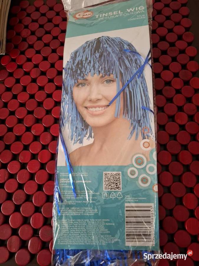 Niebieska peruka balowa Dla kobiet Łódź