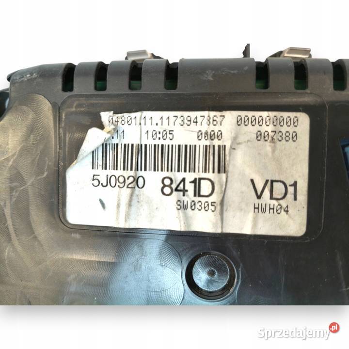 LICZNIK ZEGARY 5J0920841D Skoda Roomster 16 TDI Części samochodowe lubelskie