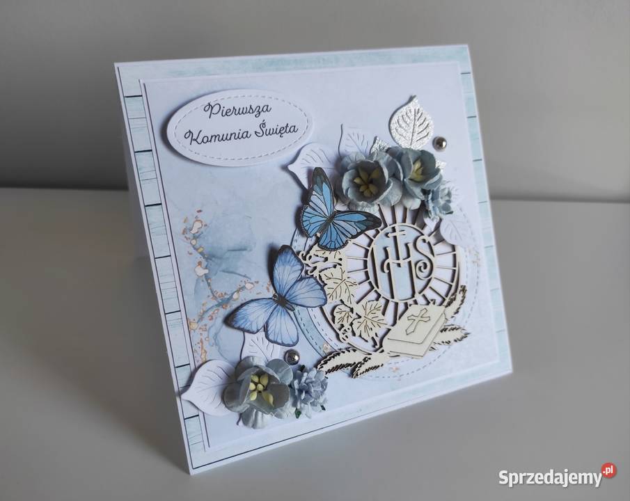 Kartka w pudełku ręcznie robiona handmade Łódź