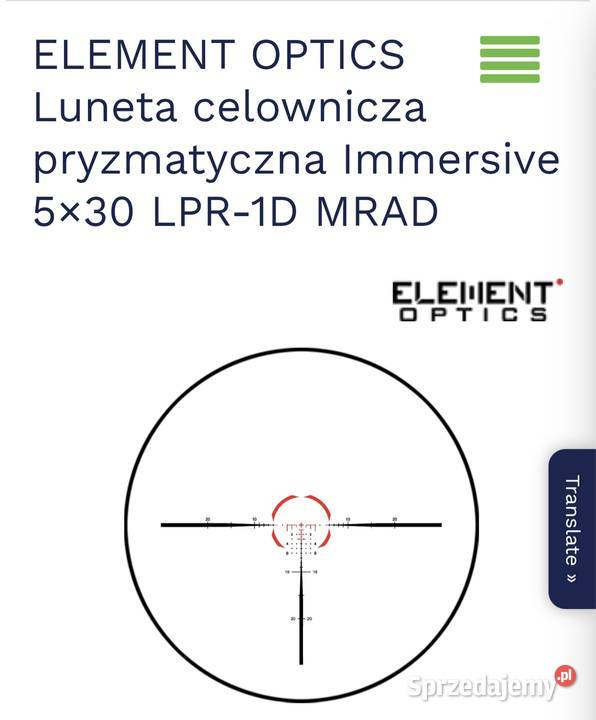 Element optics 5x30 i 10x40 Jelcz-Laskowice
