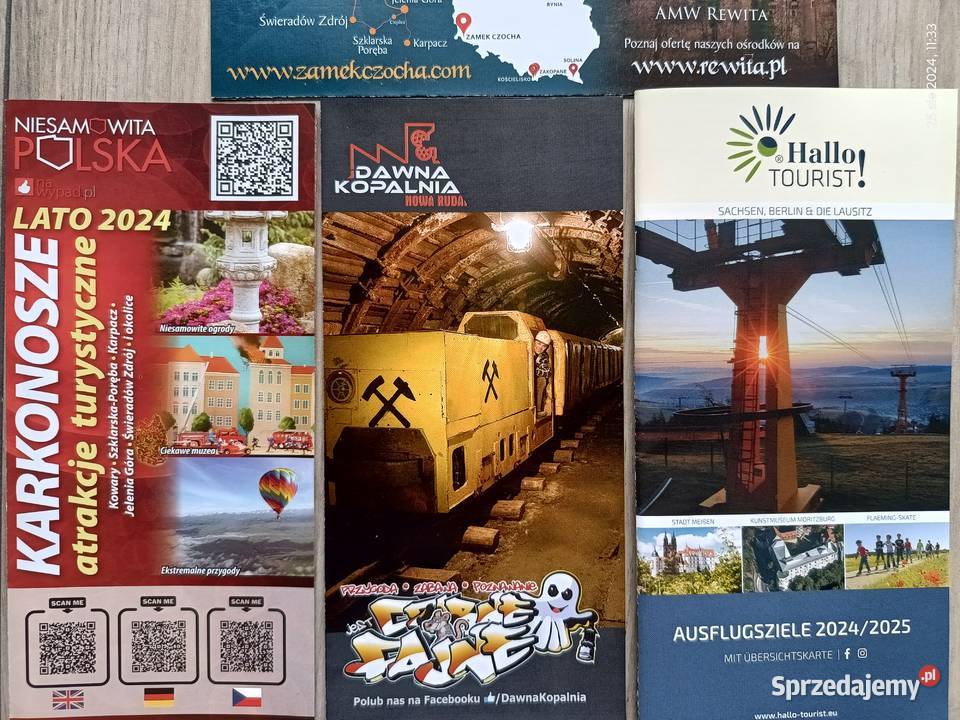 Foldery i mapki turystyczne z Karkonoszy i Wronki