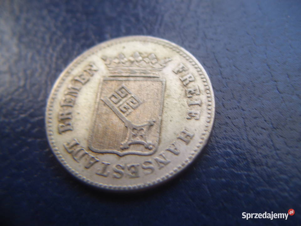 Sare monety 6 grote 1857 Brema Niemcy srebro Lesko