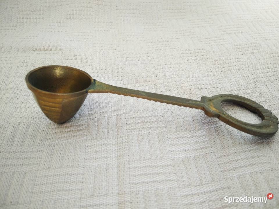 Stara miedziana łyżeczka stożek gasidło do świec pomorskie Gdańsk