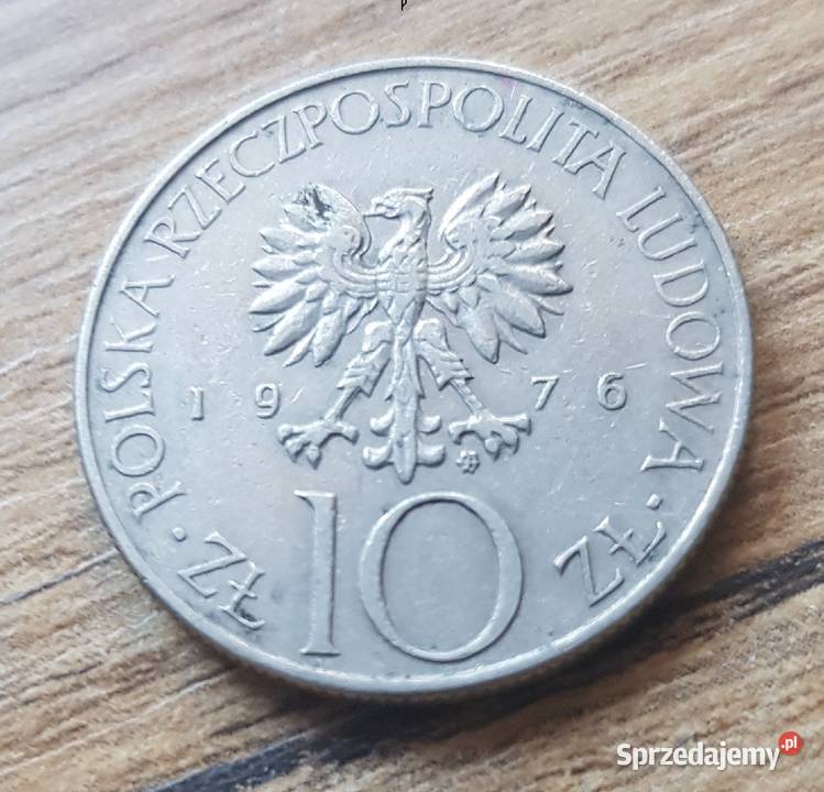 10 złotych Adam Mickiewicz 1976r Typ B ze Numizmatyka Golina