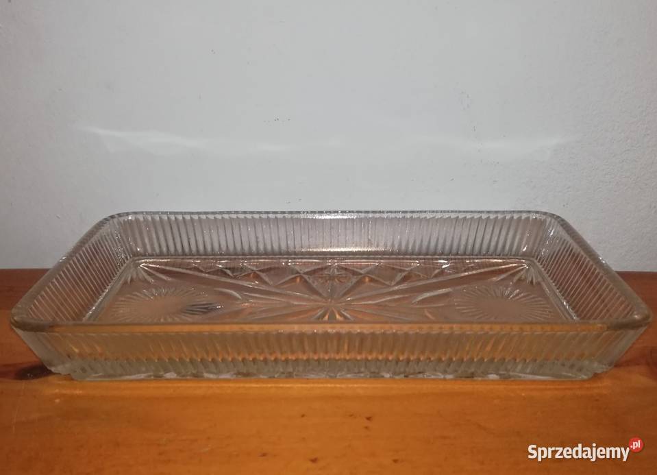 Patera szklana PRL Warszawa