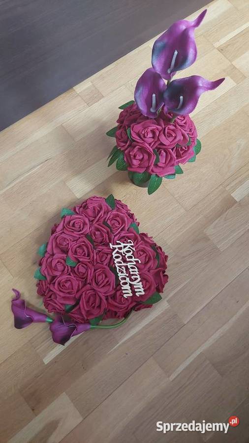 Kompozycja nagrobna komplet z kwiatami do wazonu Rybnik sprzedam