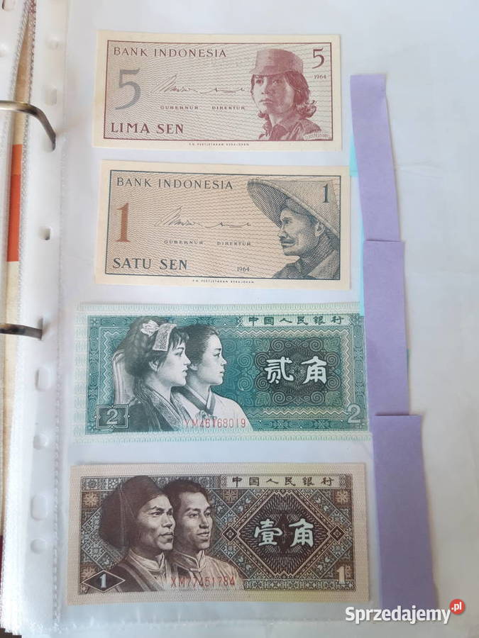 Banknot kolekcjonerski Chiny Indonezja Ruda Śląska