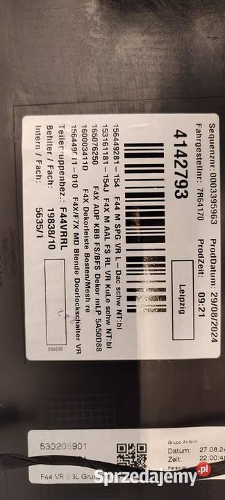 BMW F44 218I BOCZEK DRZWI PRAWY PRZÓD RHD ANGLIK