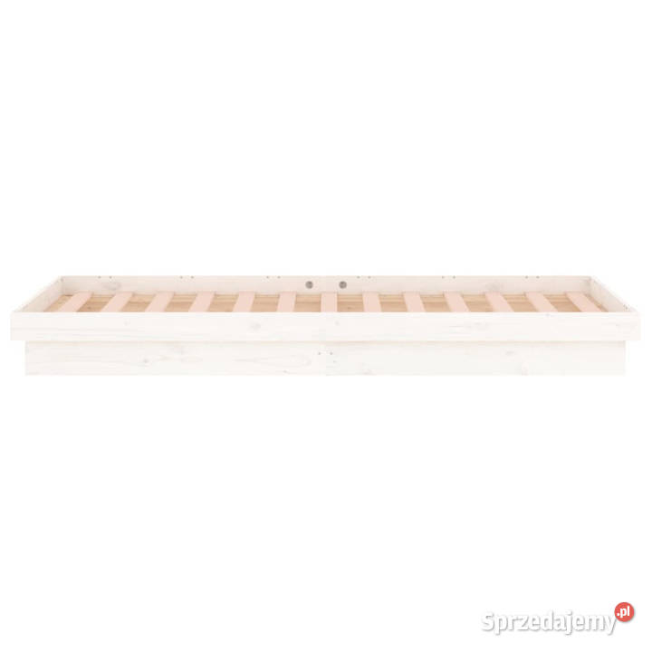 Rama łóżka z LED biała pojedyncza lite drewno 93cm mazowieckie
