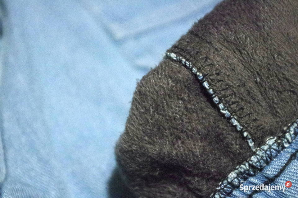 Spodnie jeans zimowe ocieplane pas 85100