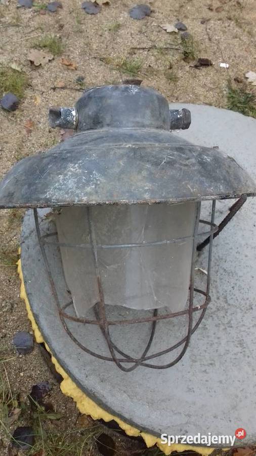 industrialna emaliowana lampa do renowacji Lubań