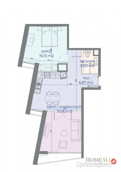 Mieszkanie Warszawa Krochmalna 55m2 2 pokoje Piętro 6