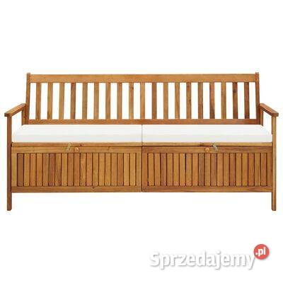 vidaXL Ławka ze schowkiem i poduszką 170 lite