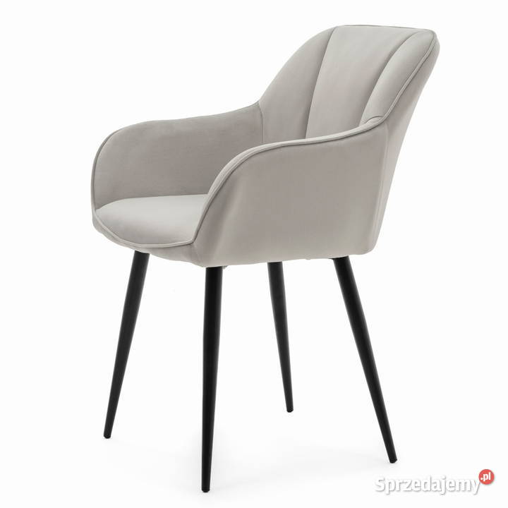 Jasnoszare Krzesło Tapicerowane Lago Wysyłka 24H wielkopolskie Tarchały Małe