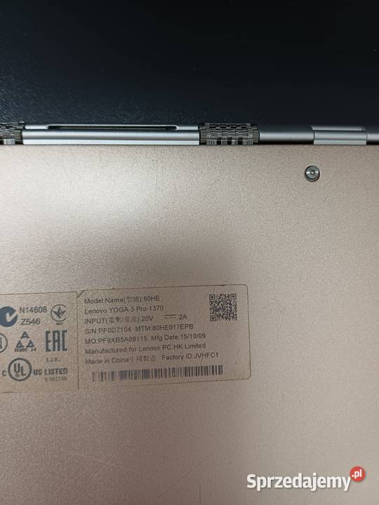 syndyk sprzeda laptop marki Lenovo Radom