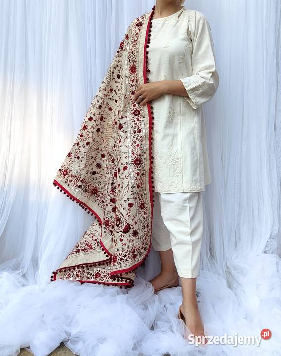 Orientalna chusta dupatta haftowana ręcznie Szczecin