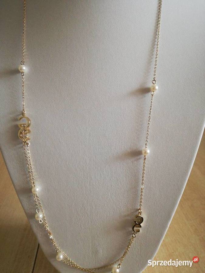 Naszyjnik złoty z perełkami pozłacane Lublin