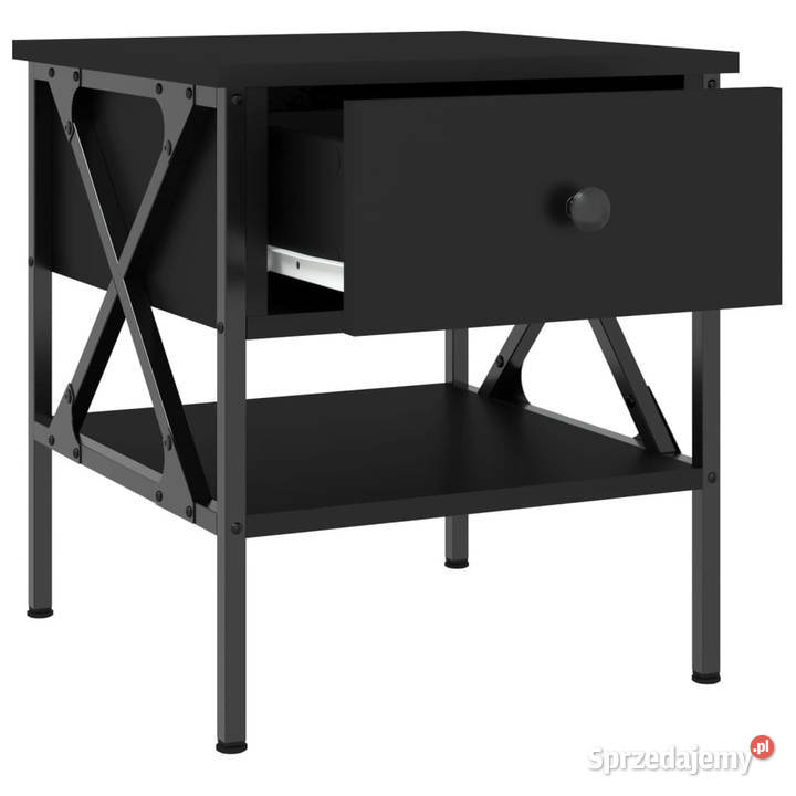 Stolik nocny czarny 40x42x45 materiał mazowieckie Warszawa