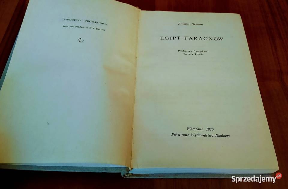 Egipt faraonów Etienne Drioton Biblioteka