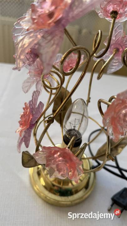 Lampka z ozdobnymi kwiatami Lublin sprzedam