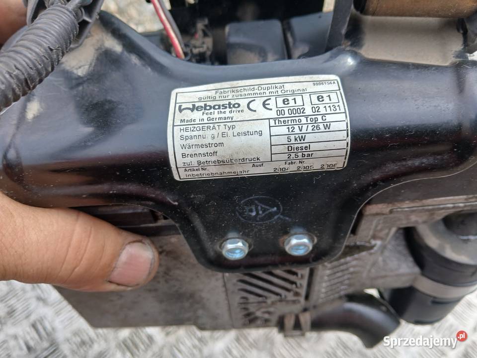 Webasto Thermo Top C Diesel 12V 26W 5KW osobowe małopolskie Radłów