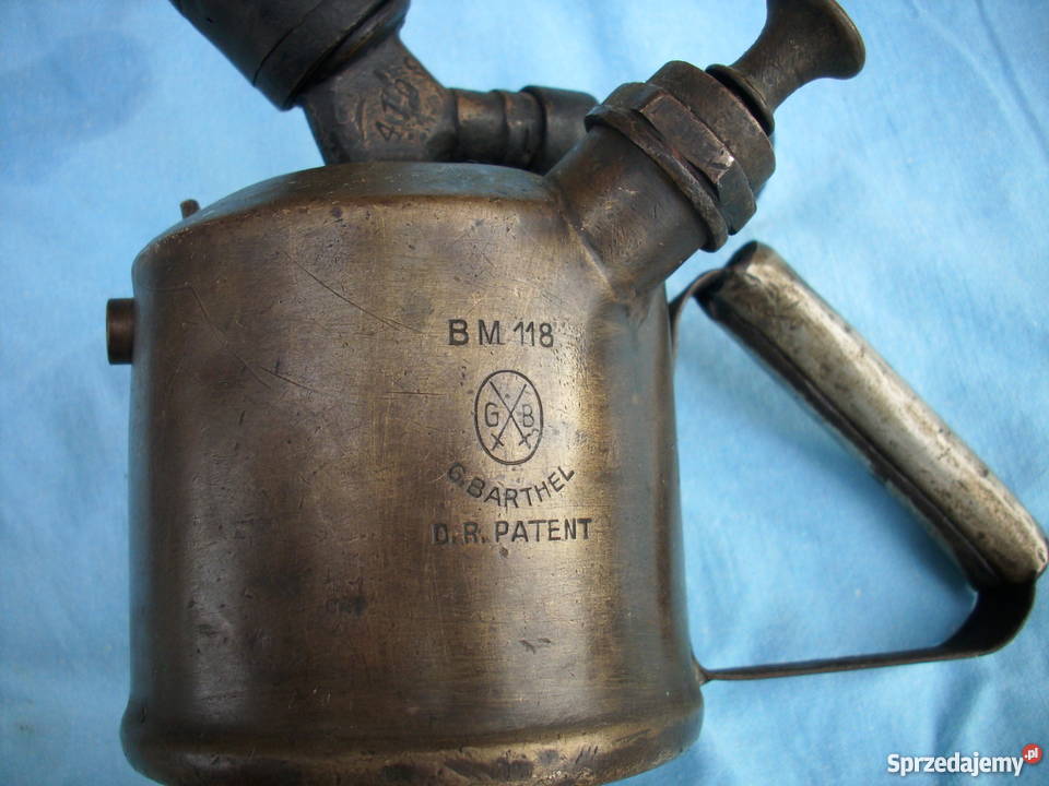 Przedwojenna mosiężna zabytkowa lutlampapalnik Barlinek