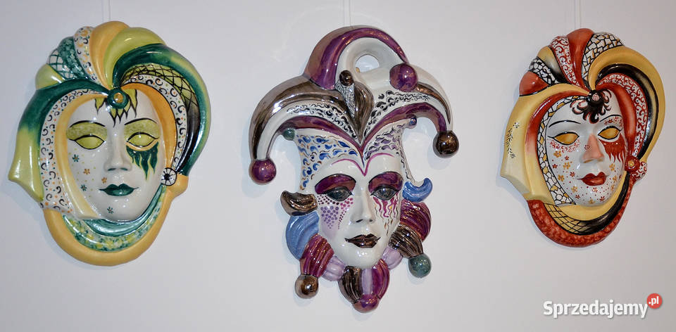 Porcelana Roceram Maski dekoracje ścienne duże wielkopolskie Środa Wielkopolska