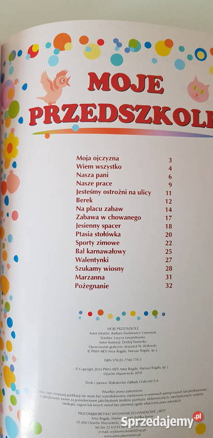 Nowe piosenki wiersze przedszkolaka mazowieckie Warszawa