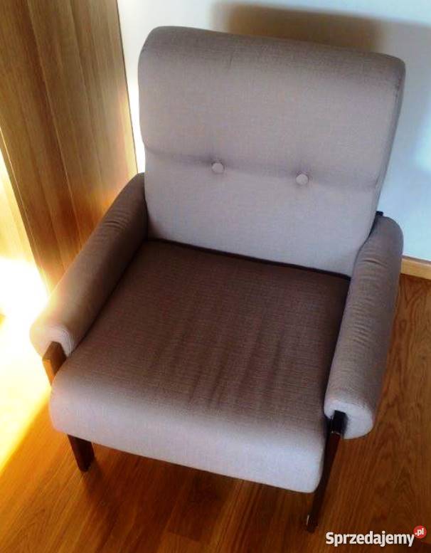 Fotel klubowy PRL renowacji Warszawa